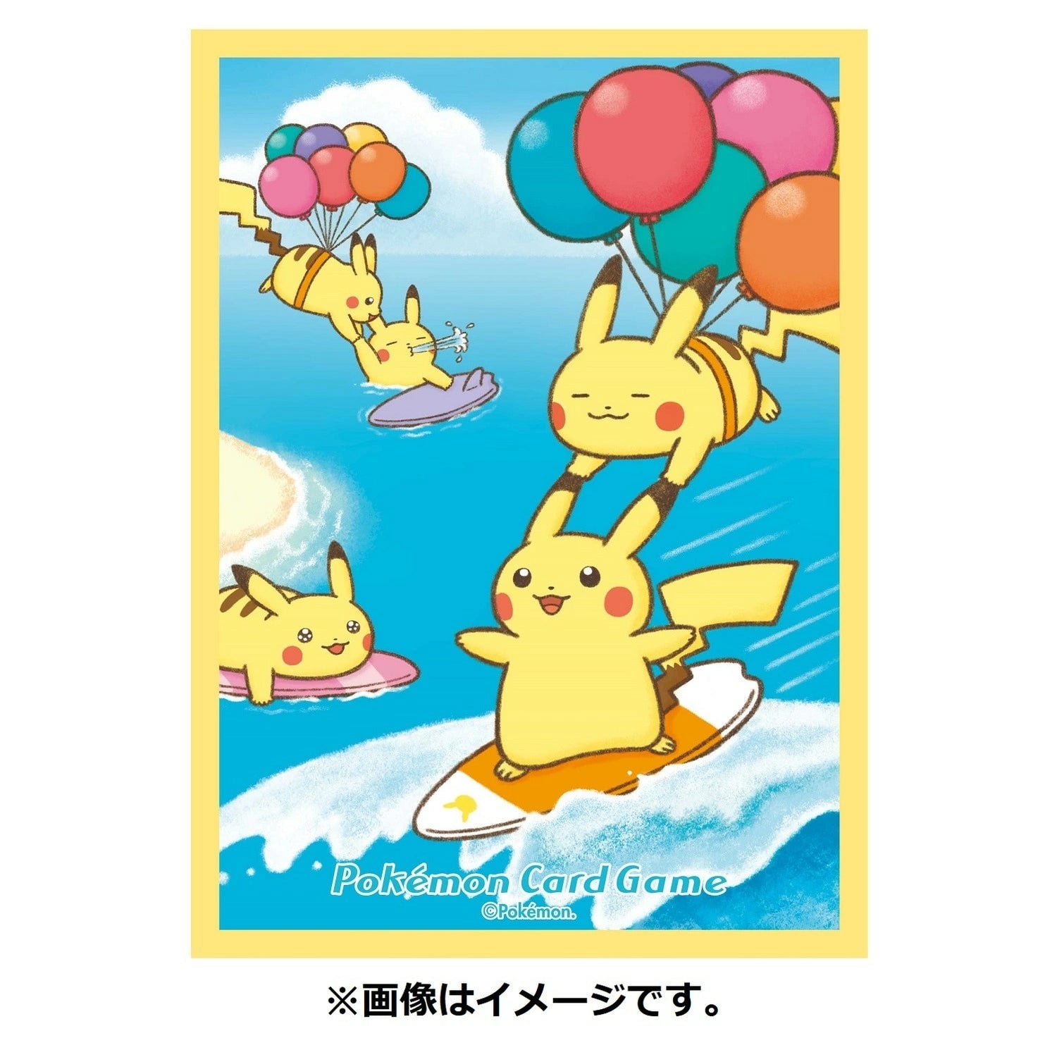 Pokémon Center Japan Individual Card Sleeve - Surfing Pikachu