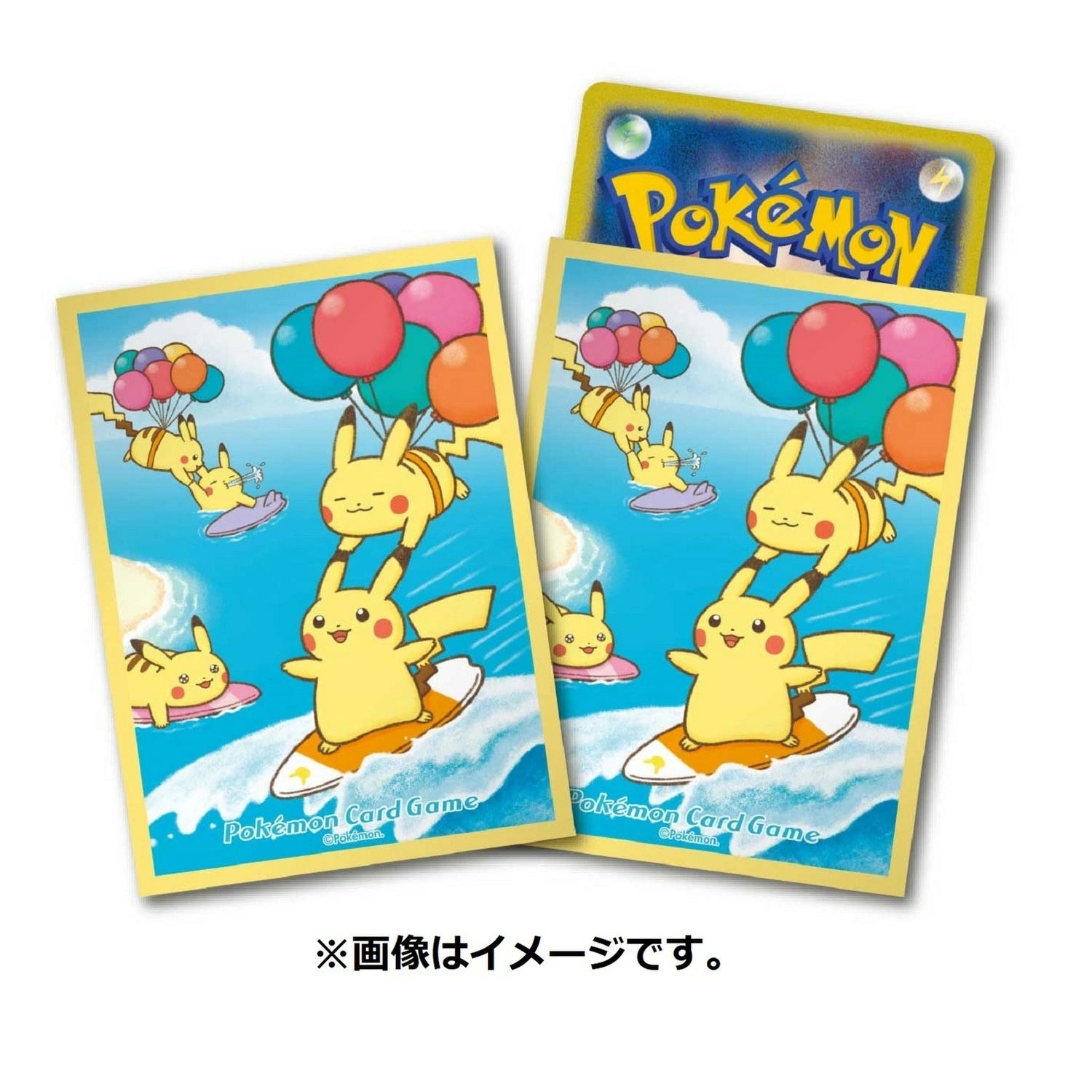 Pokémon Center Japan Individual Card Sleeve - Surfing Pikachu