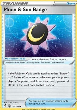 Moon & Sun Badge - Evolving Skies (Uncommon) [EVS-151]