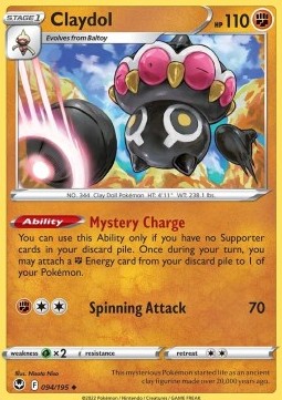 Claydol - Silver Tempest (Uncommon) [SIT-094]