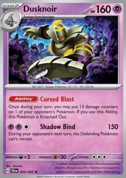 Dusknoir - Shrouded Fable (Rare) [SFA-020]