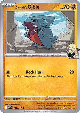 Cynthia's Gible - Ascended Heroes (Common) [ASC-109]